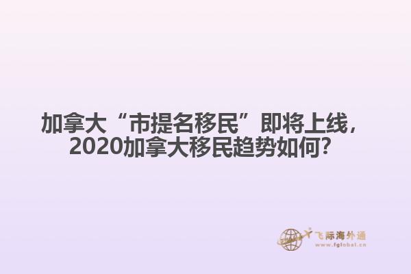 加拿大“市提名移民”即將上線，2020加拿大移民趨勢如何？
