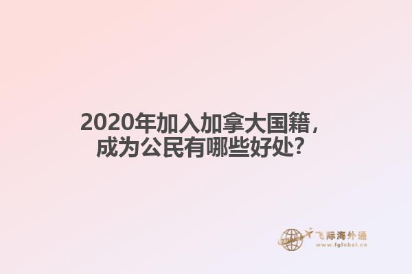 2020年加入加拿大國籍，成為公民有哪些好處？