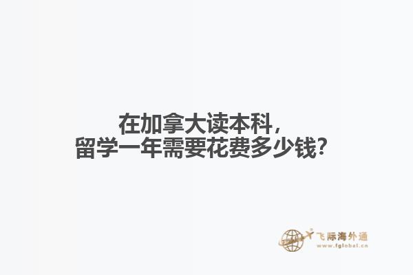 在加拿大讀本科，留學(xué)一年需要花費(fèi)多少錢？