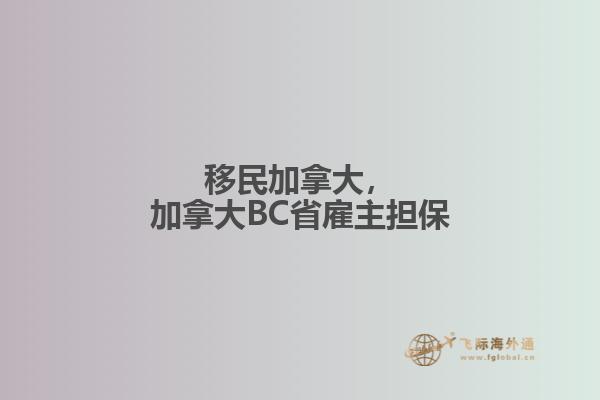 移民加拿大，加拿大BC省雇主擔保