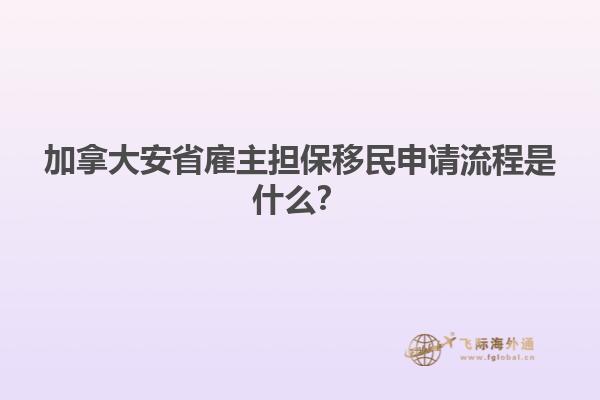 加拿大安省雇主擔保移民申請流程是什么？