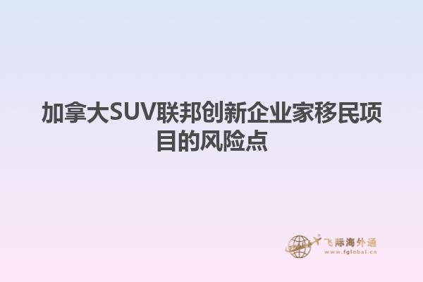 加拿大SUV聯(lián)邦創(chuàng)新企業(yè)家移民項(xiàng)目的風(fēng)險(xiǎn)點(diǎn)