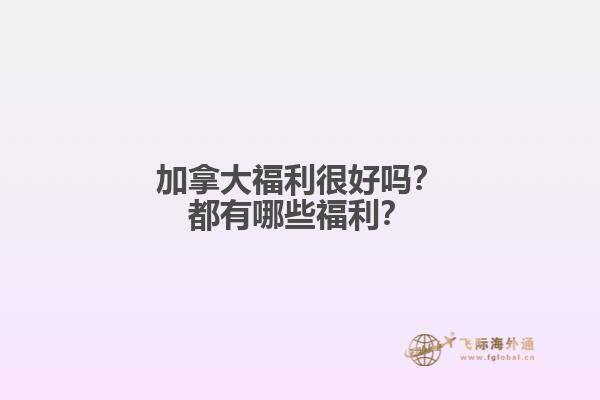 加拿大福利很好嗎？都有哪些福利？