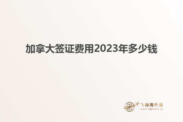 加拿大簽證費用2023年多少錢