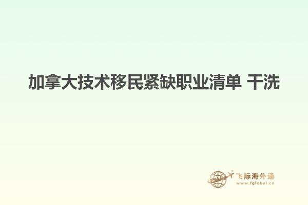 加拿大技術移民緊缺職業(yè)清單 干洗