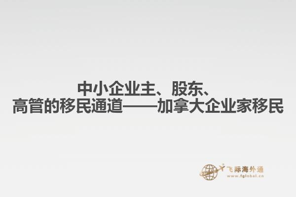 中小企業(yè)主、股東、高管的移民通道——加拿大企業(yè)家移民