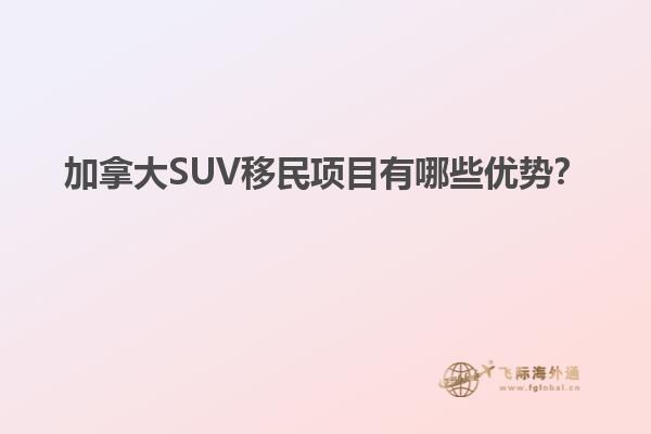 加拿大SUV移民項目有哪些優(yōu)勢？